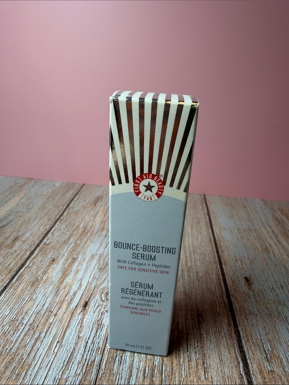 First Aid Beauty Bounce-Boosting Serum – Pink & Gold Packaging